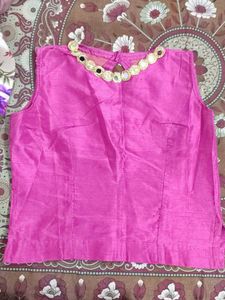 Pink Top &amp; Floral Skirt Set