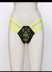 (400)Neon & Lace Strappy Panties