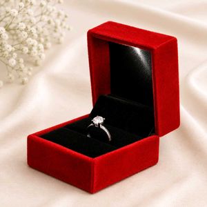 velvet ring box with led light