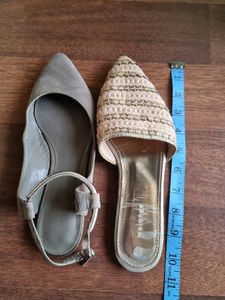 Preloved Set 2 Charles&amp;Keith Melange Flats Sandal