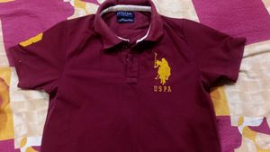 USPA Maroon Polo T-shirt Size - M