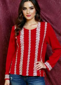 Lovely Red Kurta with Delicate Embroidery
