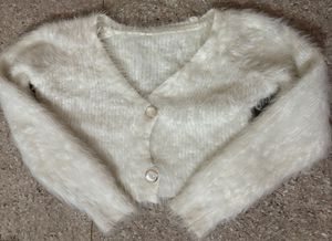 Fluffy Cropped Cardigan