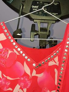 Red Floral Anarkali Suit