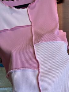 Pink Patchwork Sleeveless Top