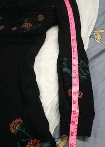 Forever21 Black Embroidered Lace Dress