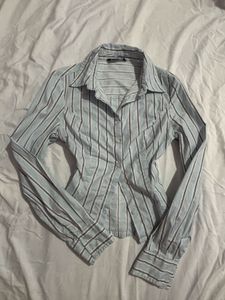Stripped Y2k Fitted Shirt