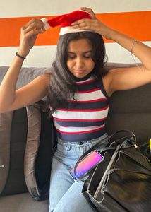 Striped Sleeveless Knit Top