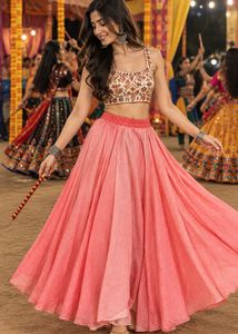 Brand new Peach Gold  Divided Skirt / Chaniya