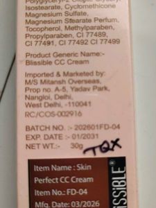 Blissible Skin Perfect CC Cream