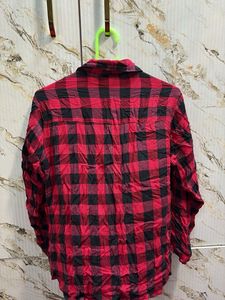 Classic Red &amp; Black Plaid Button-Up Shirt