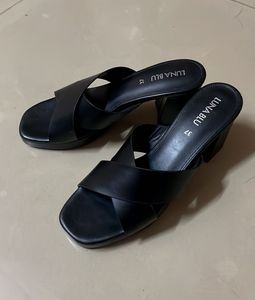 Black Block Heel Sandals
