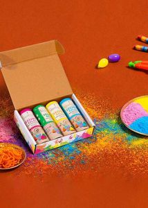 Organic Gulal Holi Color Powder Set