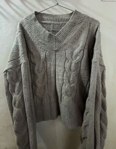 Cozy Cable Knit V-Neck Sweater