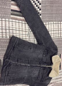 Sherpa Collar Denim Jacket