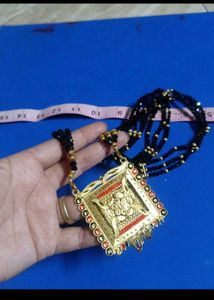 Black Beads Gold Mangalsutra