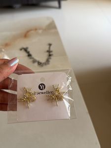 Gold Spider Earrings