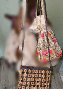 phone sling and Indian Ghagra wear bag