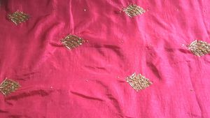 Elegant Red Embroidered Silk Saree ❤️✨