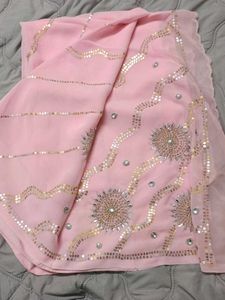 pink color saree