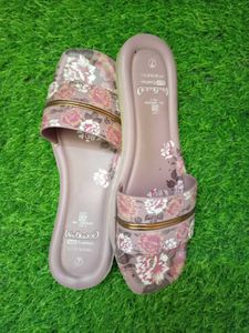 Floral Print Slides for Women