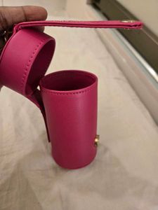 Hot Pink Pouch with Strap