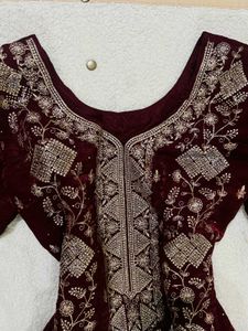 Elegant Maroon sharara Set