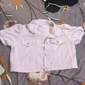 Stylish Cropped Puff Sleeve Jacket Top