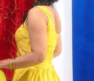 Yellow Embroidered Crop Top Palazzo Set