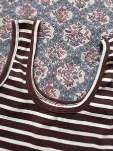 Brown Striped Tank Top