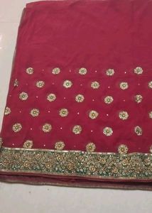 Orange Sequined Lehenga Choli Set