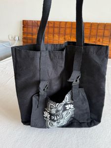 Black Canvas Tote Bag