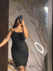 Elegant Black Bodycon Mini Dress