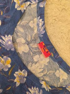 Blue Floral Print Top