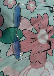 Round Blue Lens Sunglasses