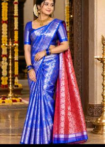 Elegant Blue Silk Saree
