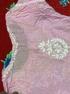 Chikankari Pink Kurta
