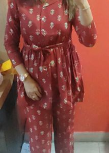 Classic Denim Midi Dress combo of 3 coord set