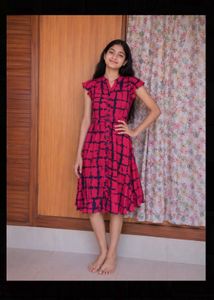 Girls Red & black kurti
