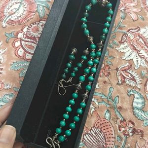 vintage malachite necklace