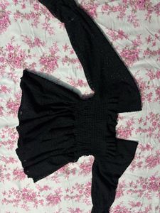 Chic Black Lace Off-Shoulder Top