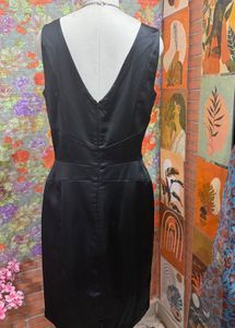 3 for 999 Elegant Black Satin Sheath Dress