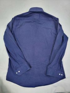 Raymond Blue Textured Formal Shirt