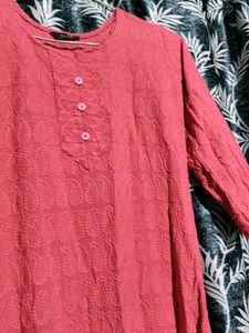 Pink heavy Work kurti