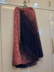 Unique Pink & Navy Ethnic Skirt