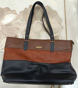 Stylish Color Block Tote Bag