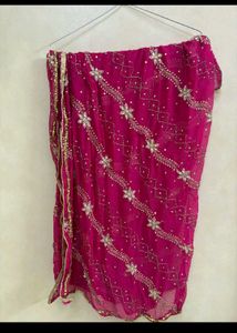 Beautiful Pink Embroidered Saree