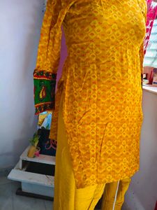 Vibrant Yellow Kurta Set with Trousers