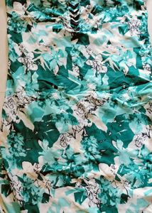 Trendy Teal Floral Blouse