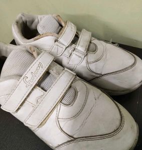 White Velcro School Shoes | Good Condition |